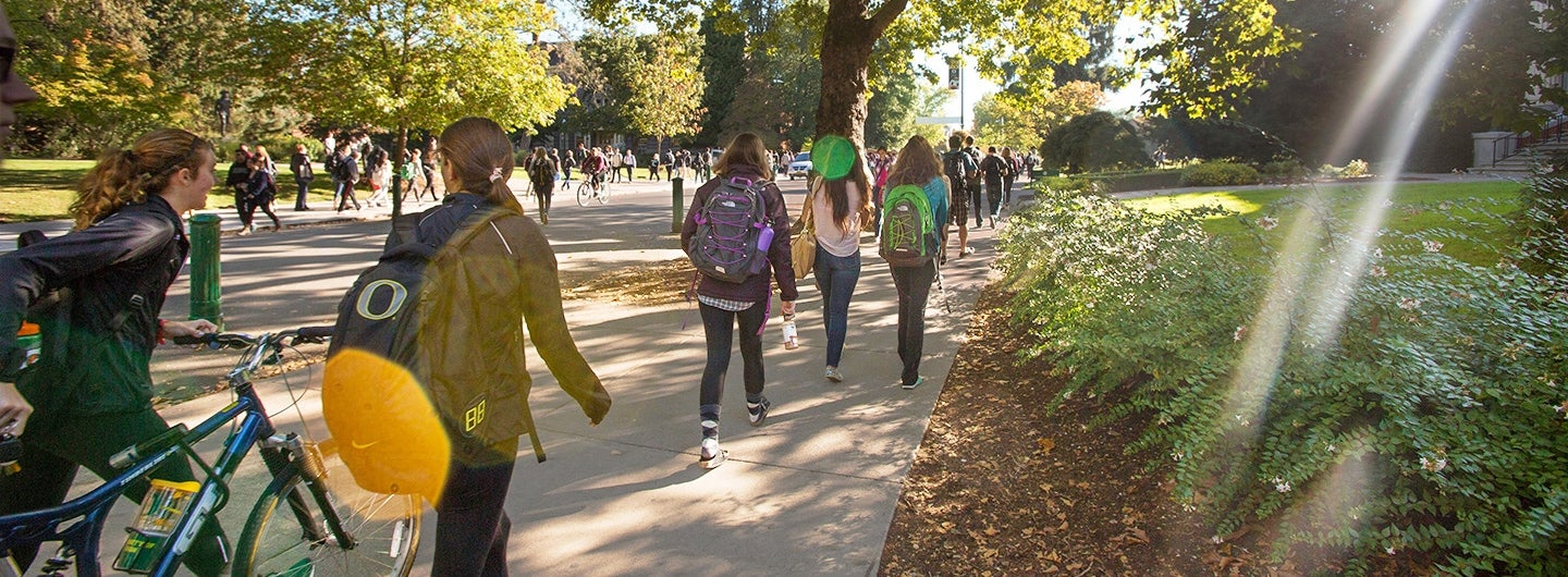 Become a Duck Students on campus