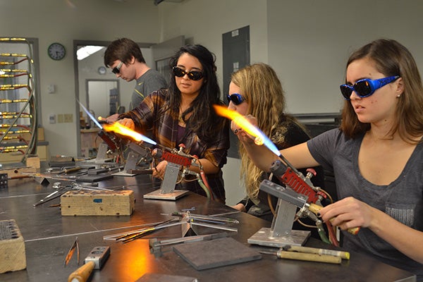 Students at the Craft Center