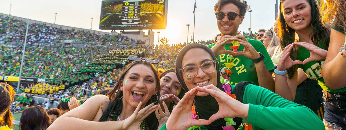 Students at a football game